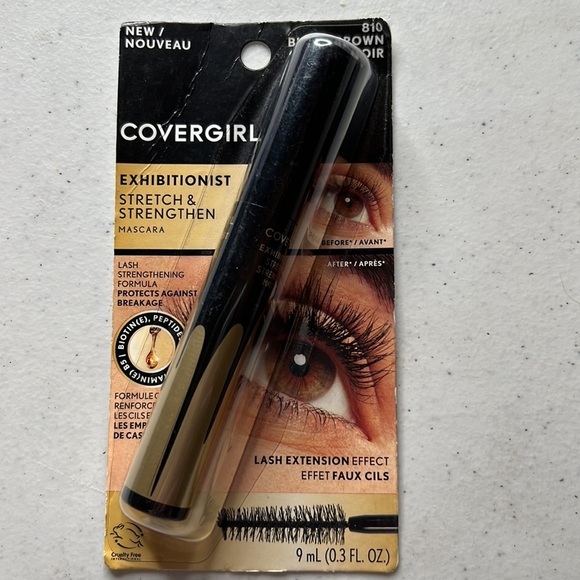 NIP COVERGIRL EXHIBITIONIST STRETCH & STRENGTHEN MASCARA 810 BLACK BROWN - Picture 8 of 10